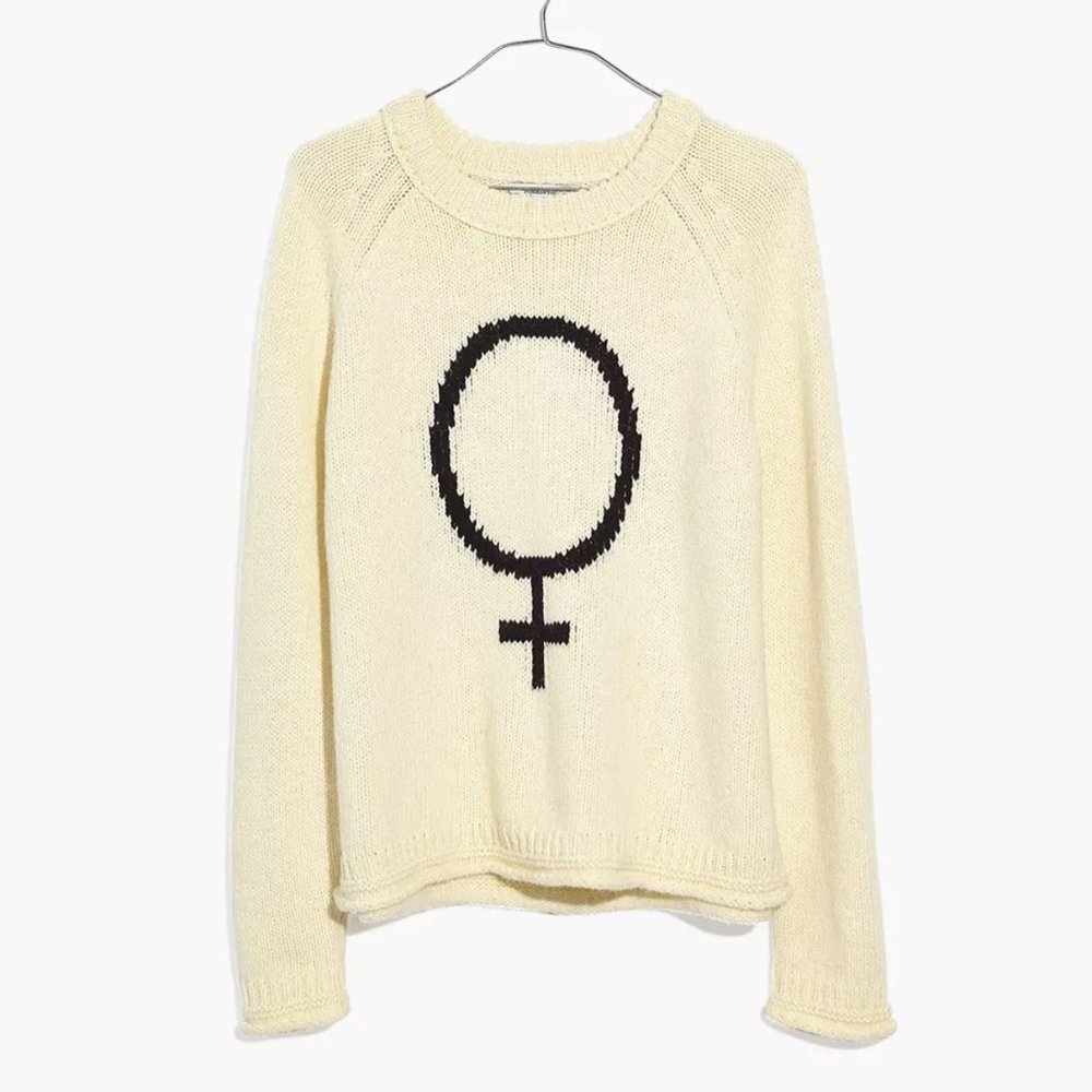 Madewell x Girls Inc Female Symbol Keaton Pullover Sweater